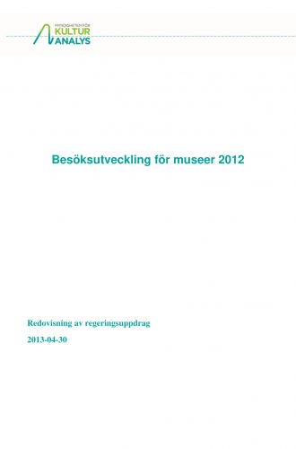 Omslagsbild Besöksutveckling för museer 2012