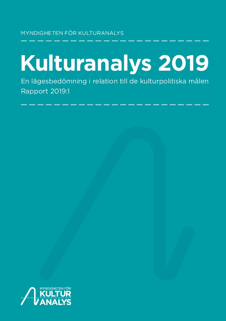 Omslagsbild Kulturanalys 2019