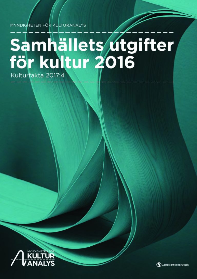 Framsida Samhällets utgifter för kultur 2016Samhällets utgifter för kultur 2016