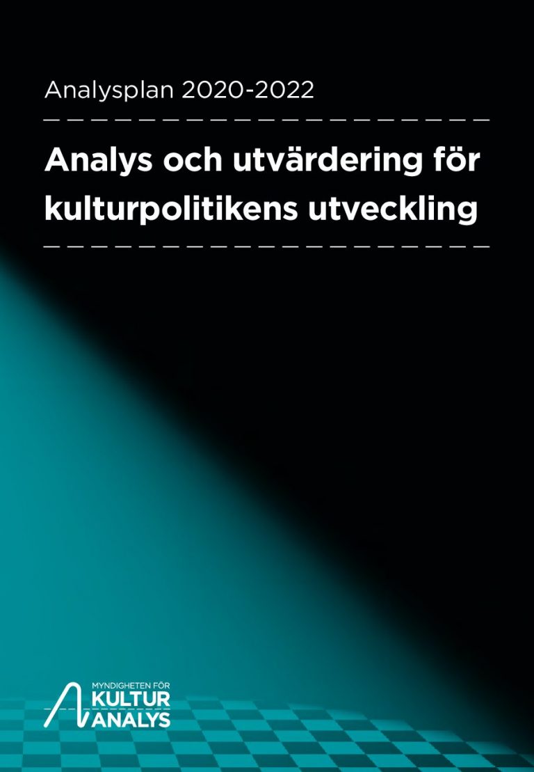Omslagsbild Kulturanalys Analysplan