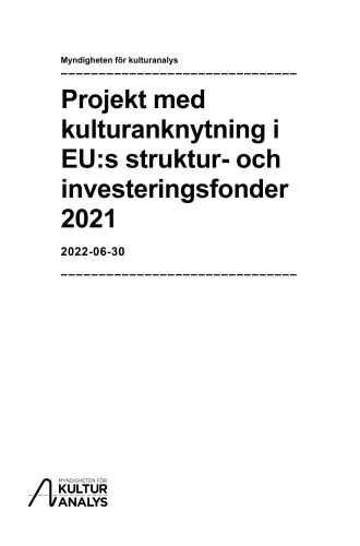 Framsida till rapport